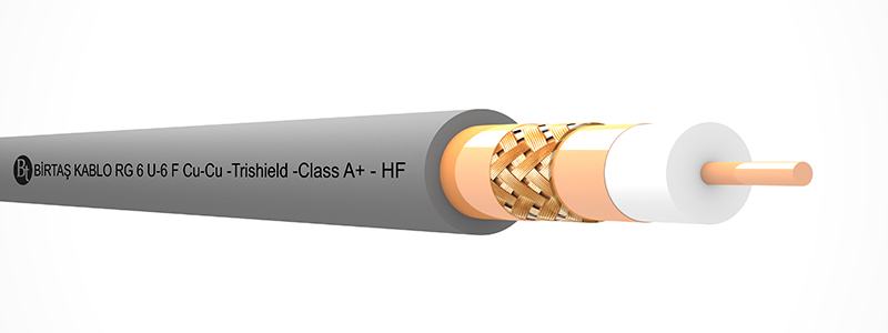 RG 6/U-46 F HF Trishield (Cu/Cu) / Class A